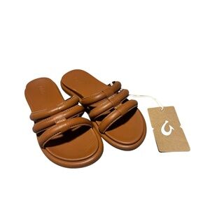 Olukai Tiare Women's Sandals Slides Brown Leather Comfort Shoes Size 5 NWT
